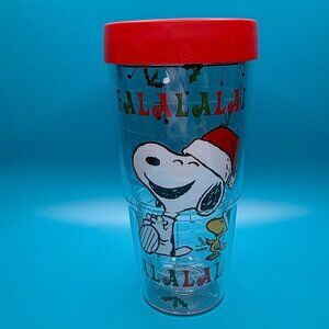 Tervis Snoopy & Woodstock FaLaLaLaLa Christmas 24oz Tumbler w/Lid